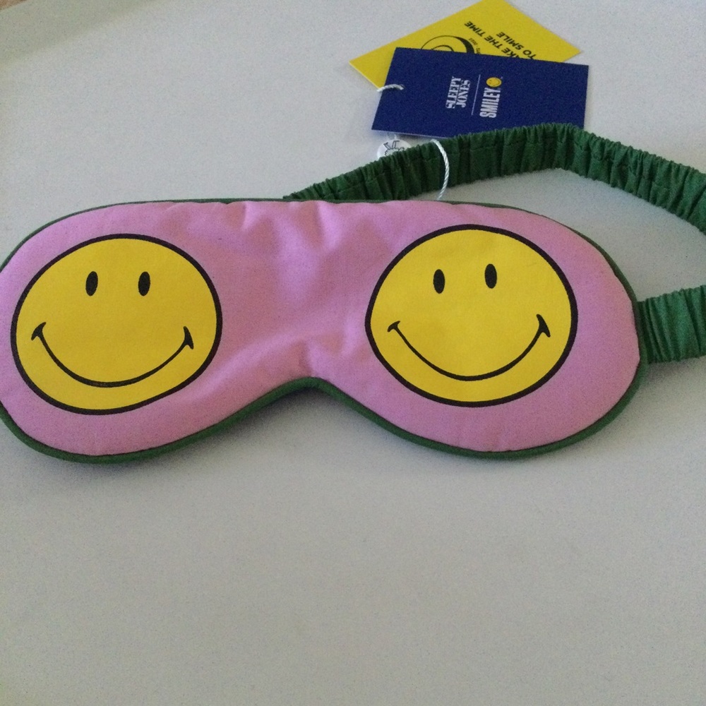 SMILEY x SLEEPY JONES SLEEP EYE MASK PINK MULTI NWT